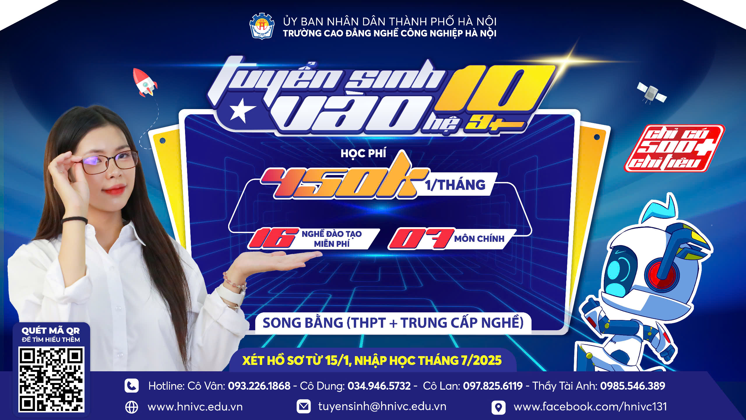 THÔNG BÁO TUYỂN SINH VÀO LỚP 10 HỌC SONG SONG VỚI TRUNG CẤP, CAO ĐẲNG NĂM HỌC 2025 - 2026