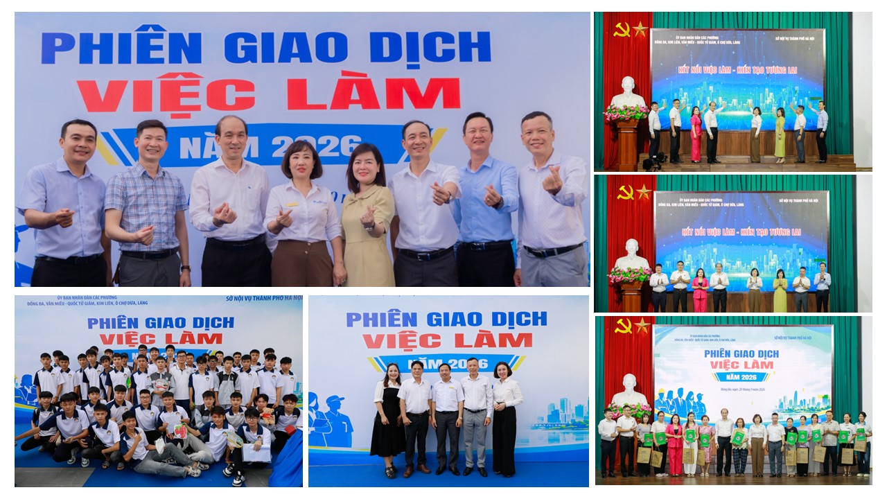 PHIÊN GIAO DỊCH VIỆC LÀM CỤM ĐỐNG ĐA NĂM 2026: KẾT NỐI DOANH NGHIỆP – MỞ RỘNG CƠ HỘI VIỆC LÀM CHO NGƯỜI LAO ĐỘNG VÀ HSSV HNIVC
