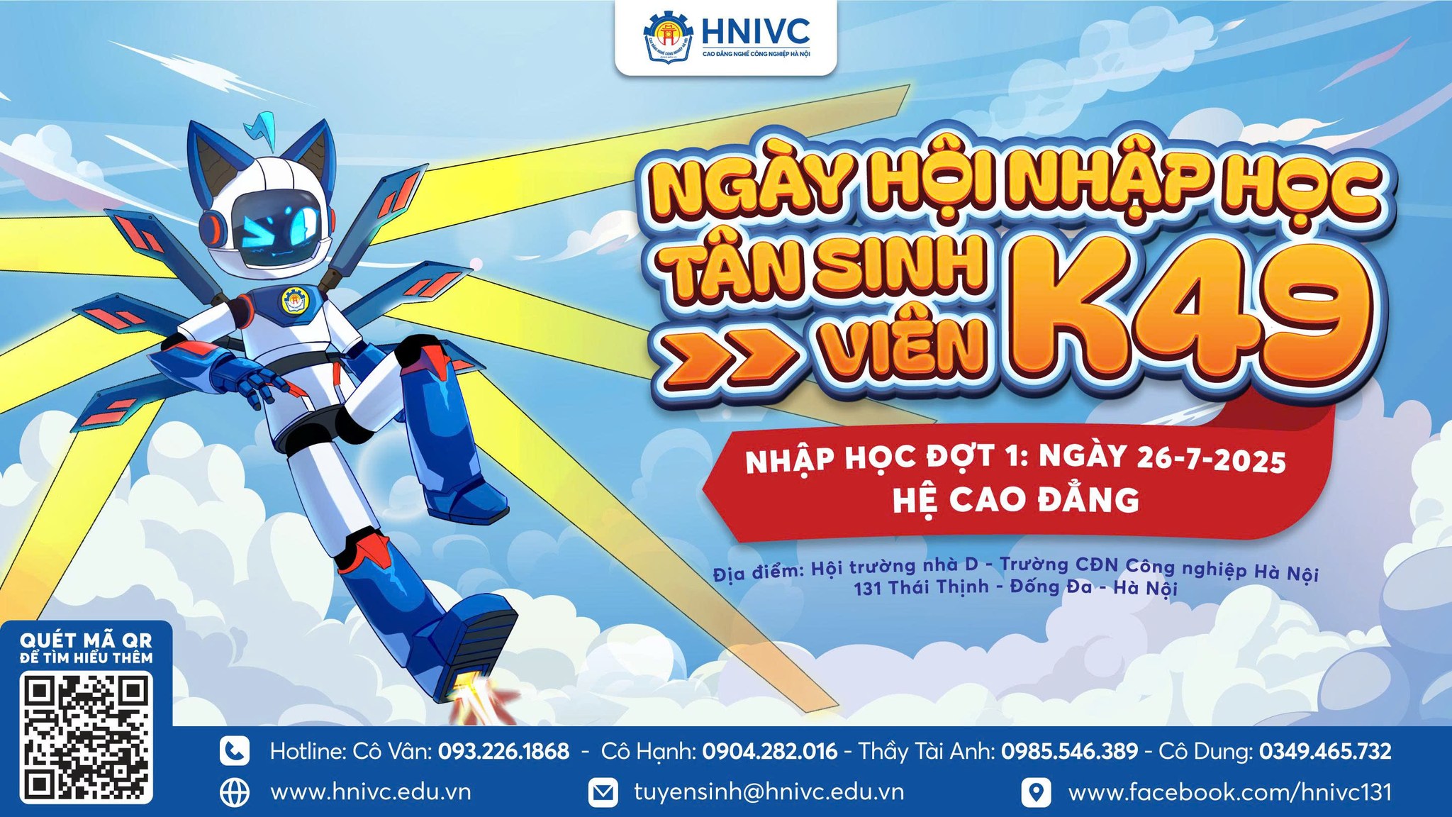 KH 61 vv nhập học Đợt 2 dành cho hs các lớp Cao đẳng, Trung cấp K49 năm 25.26